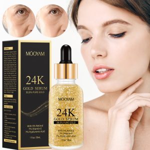 24K gold foil face essence 30mL face gold anti wrinkle essence containing vitamin E retinol hyaluronic acid