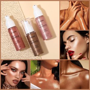 Liquid high gloss oil, shiny crystal, fine sparkle, pearly high gloss liquid, facial repair, whole body brightening, lotion, body luminous oil