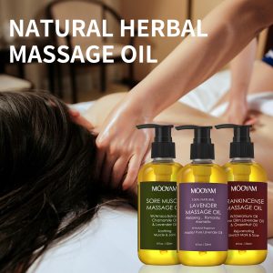 Body massage oil lavender herbal beauty salon push back shoulder and neck scraping massage massage essential oil for relaxing muscles and activating collaterals