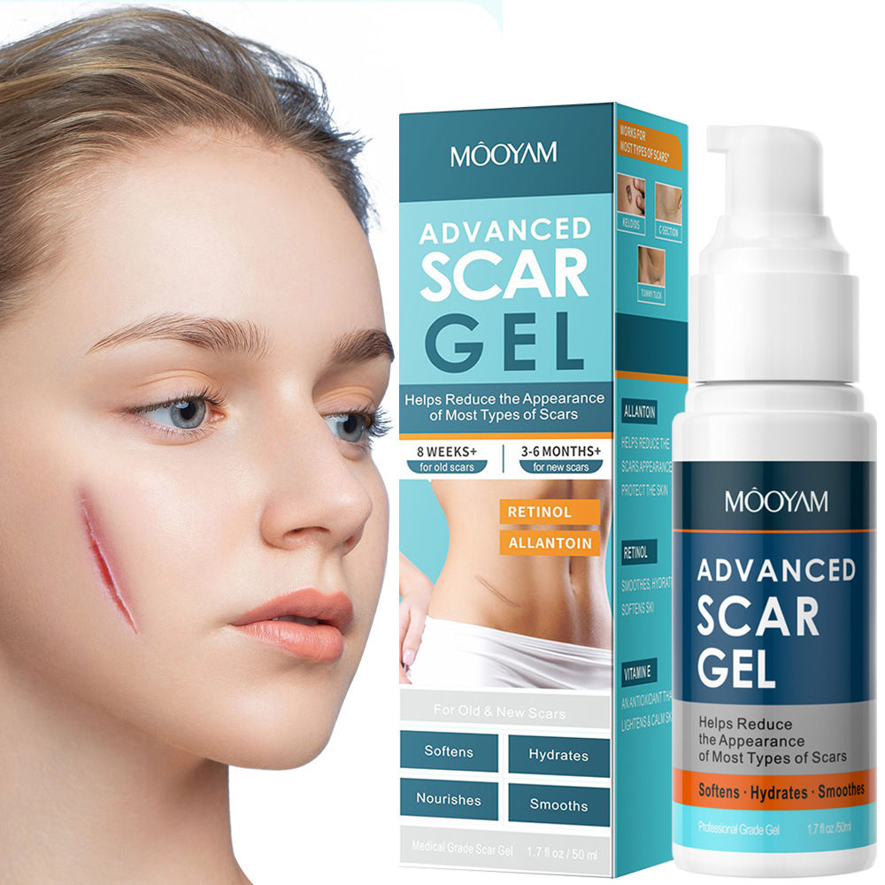 Scar gel for body lines, cesarean section, scar cream for reducing pockmarks, pits, and prints, post operation repair gel